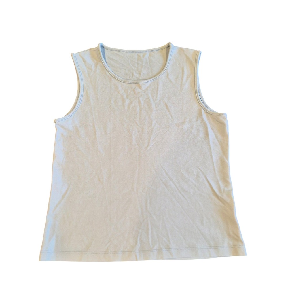 TOAT Light Blue Sleeveless Tank Top Nylon Spandex Blend S08-005789 Small